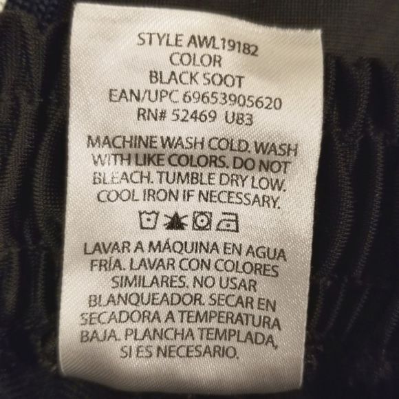 SOLD Athletic Works Black Drawstring Joggers Sports Workout Pants - Picture 5 of 5